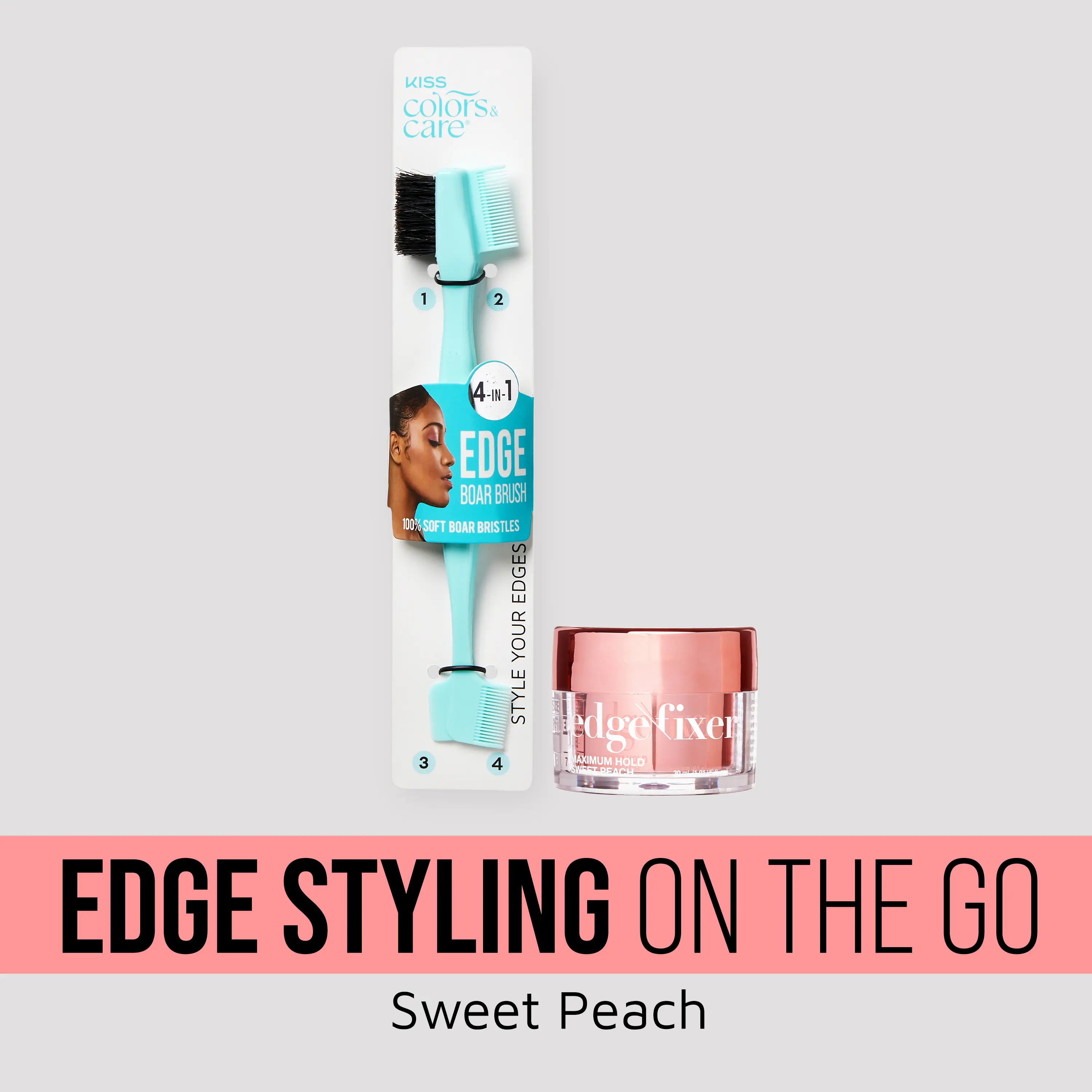 KISS Colors & Care Edge Styling On the Go Bundle