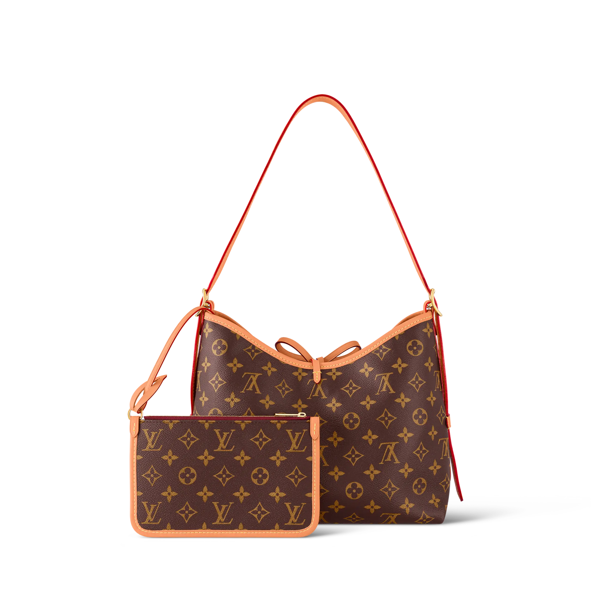 Pre-owned Louis Vuitton Carryall PM Brown Mother and Child Shoulder Bag