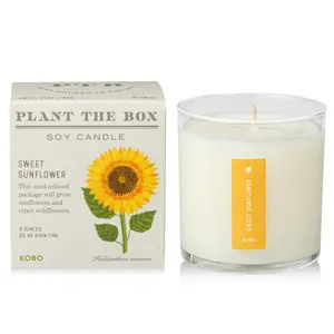 KOBO Sweet Sunflower Plant the Box Candle (9 oz) #10068955
