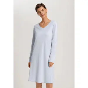 Hanro Cotton Silk V-Neck Cotton Nightgown
