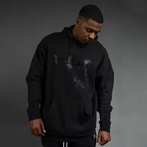 Hastamuerte - Black Rhinestone MM Angel - HW Hoodie