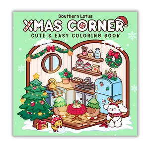 Xmas Corner: Colouring Book Featuring Christmas Scenes and Pocket Spaces, Cute and Easy Designs for Relaxation and Stress Relief
