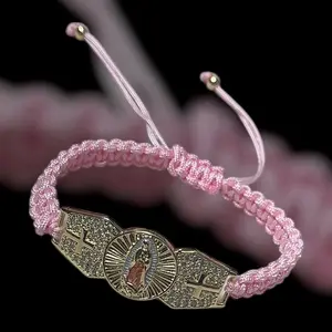 Handmade Our Lady of Guadalupe Adjustable Bracelet Elegant Minimalist Bangle Faith Wear Jewelry