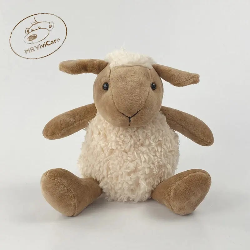 20cm Sean Sheep Alpaca Plush Doll Cute Animal Doll Soft Cotton Stuffed Doll Children's Plush Toy Sleeping Partner Birthday Gift