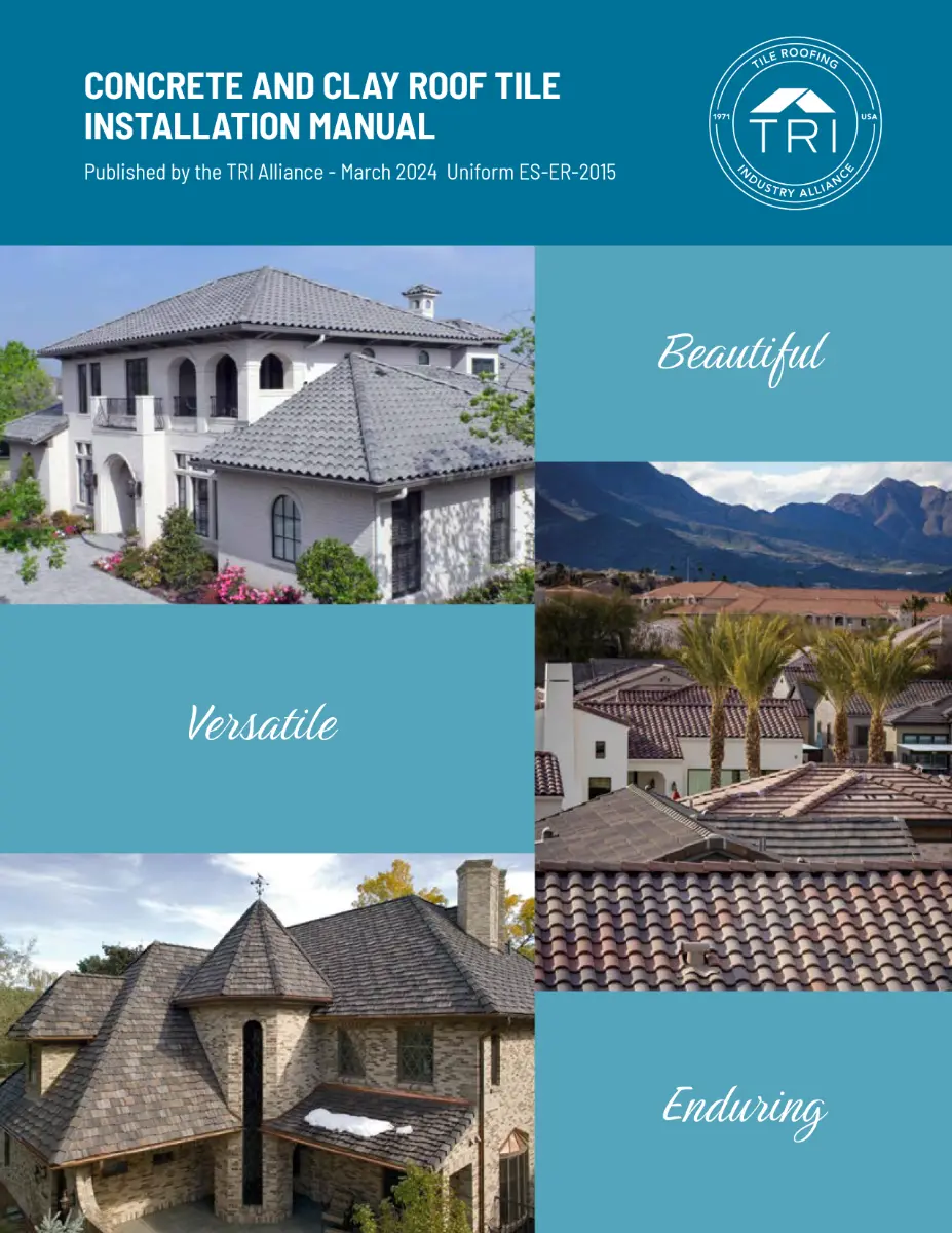 Concrete and Clay Roof Tile Installation Manual 2024