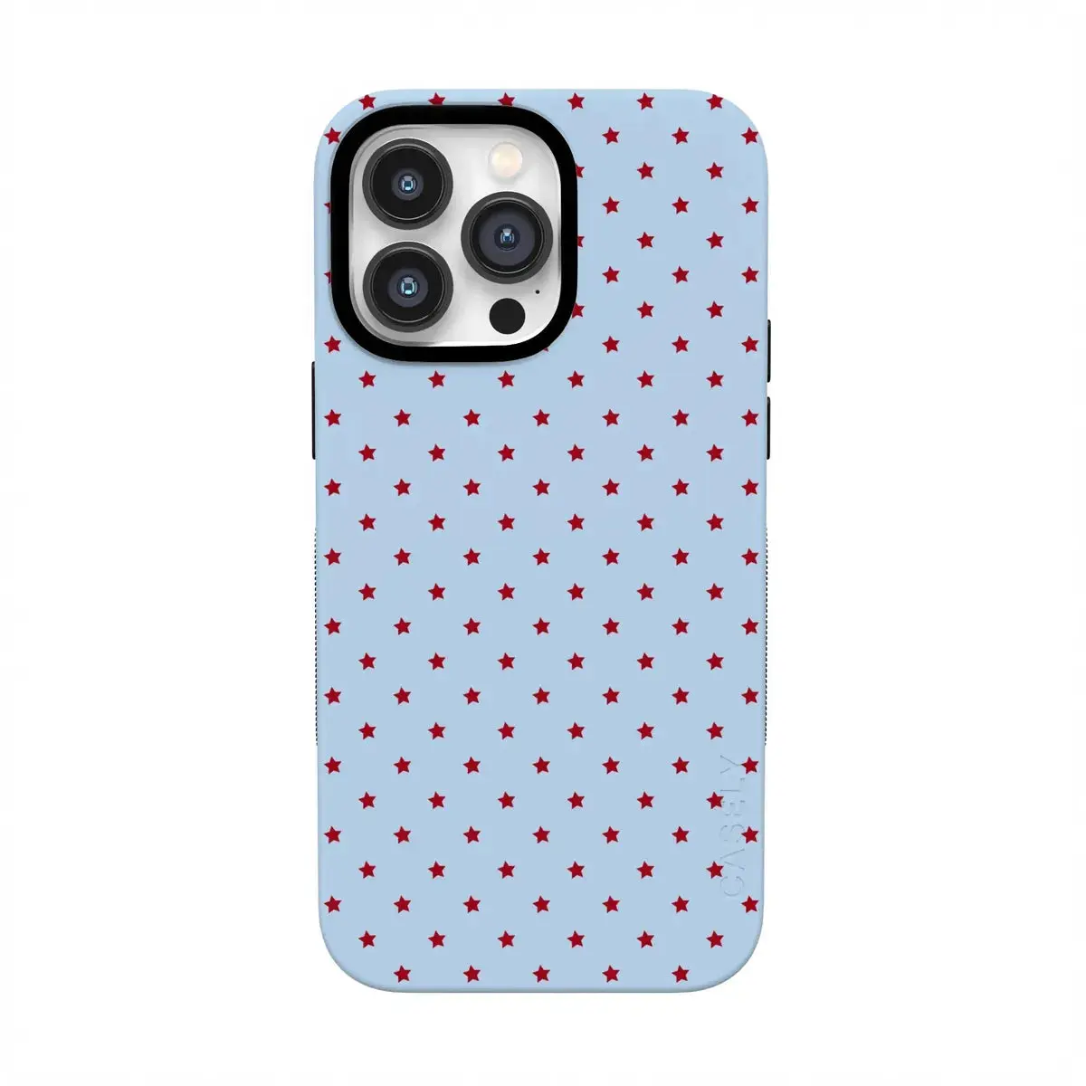 Casely iPhone 13 Pro Case | Tiny Stars | Red & Blue | Bold Protective Design | Compatible with MagSafe