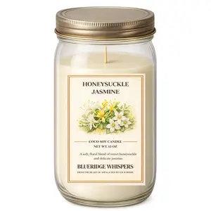 Honeysuckle & Jasmine | Hand-Poured Garden Morning Candle
