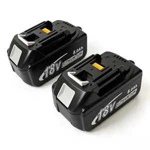 1/2 Pack Compatible with Makita 18V 8Ah lithium battery power tools BL1860B, including electric drills, angle grinders, and other cordless power tools. Long-lasting, with LED battery level indicator. cutting metal