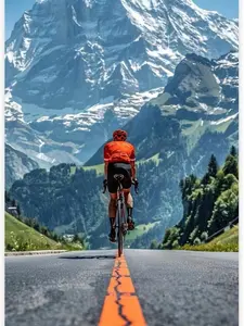 Snow Mountain Riding, Wall Art, Weight Loss, Exercise, Suitable for Children's Room, Male And Female Dormitory, Bedroom, Bathroom, Gym A Poster Bedroom Decor Landscape Office Room Decor Gift