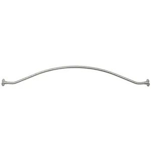 Pamex  5 ft. Spacious Shower Rod with Flange, Bright Chrome