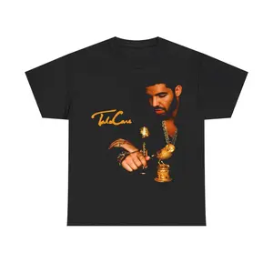 Vintage Hip Hop Rap Shirt Streetwear Music Inspired Shirt For Take Care Fan Casual Classic Cotton Menswear Retro T-Shirt Top Comfy Graphic Smooth Tee Underwear Tshirt Shortsleeve