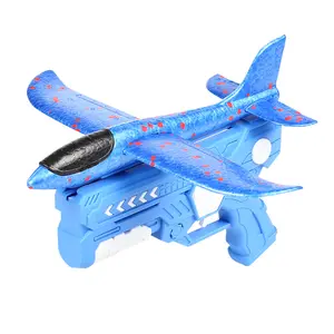 Colorful Durable Foam Airplane Launcher Toy, 1 Set Outdoor Fun Handheld Hand-Throwing Airplane Toy, Outdoor Sports Toy for Kids, Birthday Gift for Boys & Girls