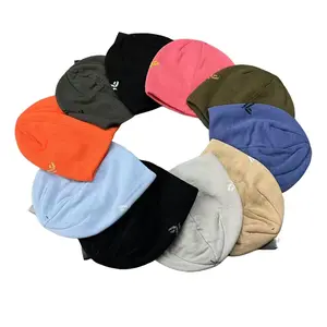 Streetwear Knit Beanie with Embroidered Logo, Y2K Winter Skull Cap, Soft Acrylic Unisex Hat for Everyday Wear