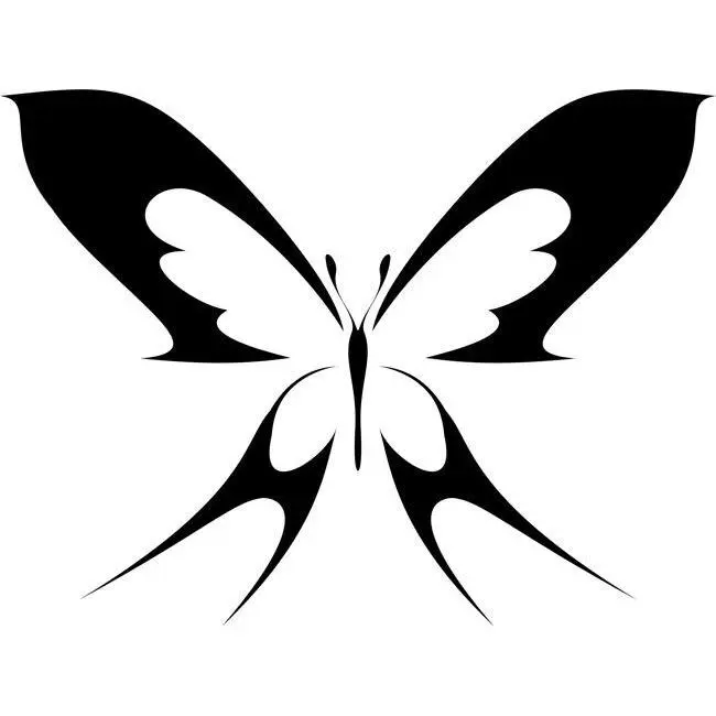 Two-tailed Butterfly Stencil