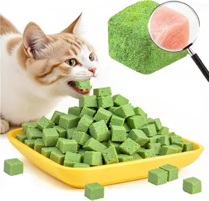 120g Freeze-Dried Cat Grass Treats with Premium Gourmet Blend - Natural Hairball Control & Gut Health Support for Cats