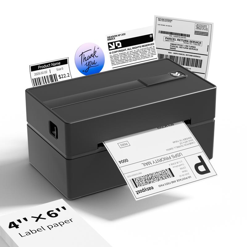 Shipping Label Printer Bluetooth Thermal Label Printer - 4x6 Thermal Printer for Small Business, Compatible with iPhone, Android, Amazon, Shopify, UPS