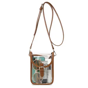 LOXOMU Clear Crossbody Bag Stadium Approved，Clear Bags Clear Purse for Concerts