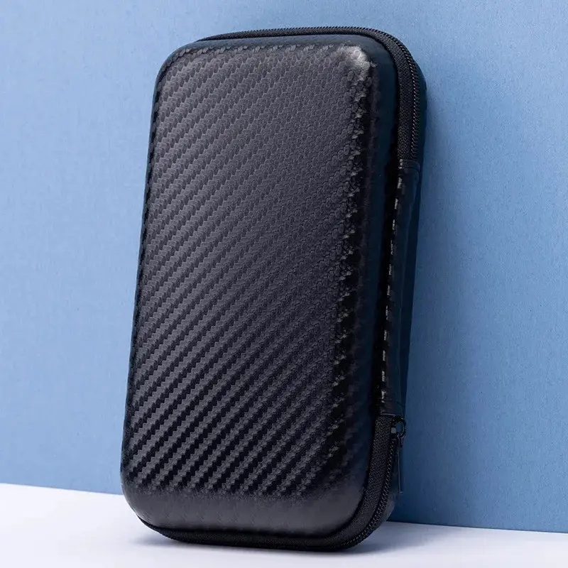 Carbon Fiber Texture Eva Hard Shell Storage Bag for Trimui Smart Pro/s, Durable & Dust-Proof Game Console Organizer, Portable Design