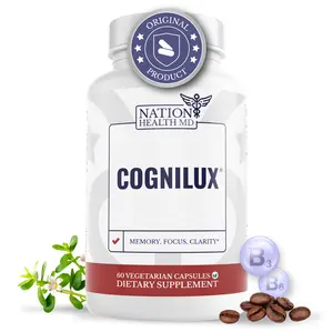 Cognilux by Nation Health MD - Brain Supplements for Memory and Focus - Nootropic Focus Supplement with Niacin, Vitamin B6, GABA and More - Memory Supplement for Brain, Brain Health, 60 Capsules