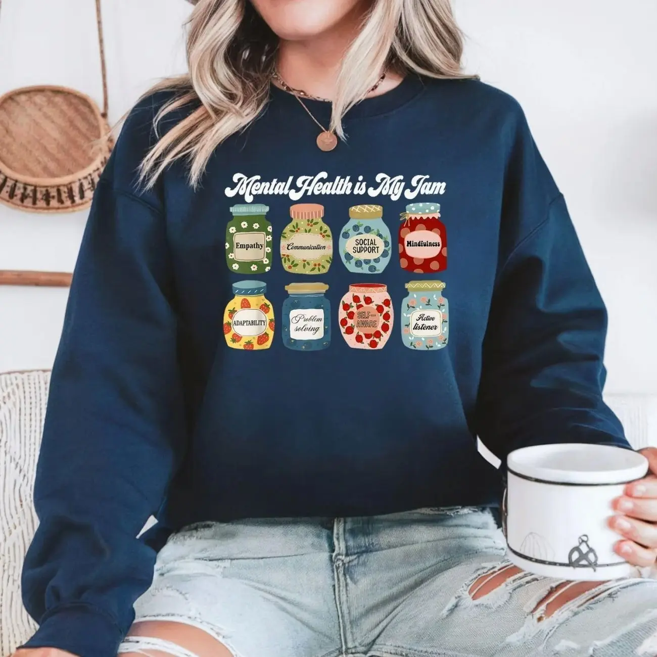 Mental Health Sweatshirt, Mental Health Awareness Sweatshirt, Psychologist Sweater, School Psych Shirt, Counselor, Social Worker, Trending Graphic Sweatshirt, Comfortable Menswear & Womenswear Top, Perfect Gift For Men And Women, Aug13