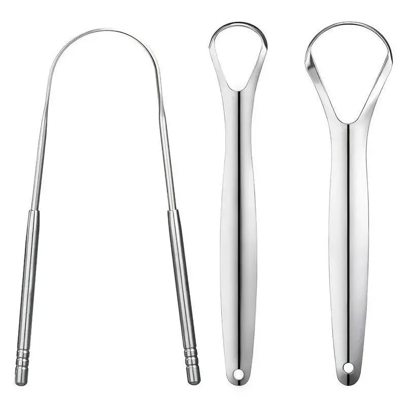 Stainless Steel Tongue Scraper Cleaner Set, 1/2/3/4 Sets Tongue Scraper for Adults, U Shaped Tongue Cleaner for Fresher Breath, Oral Hygiene Essentials, Mouth Guard, Tongue Scraping Tool, Hygiene Products, Oral Hygiene Kit, Durable, Tongue Cleaning Kit