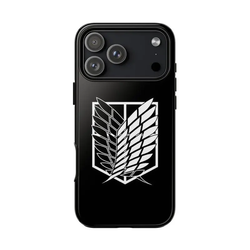 Attack on Titan Wings of Freedom Glossy Tough iPhone Case - Premium Cover Suitable for iPhone 17/16/15/14/13/12/11 Pro Max/Plus and  Samsung Galaxy S23FE/22/23/24/25
