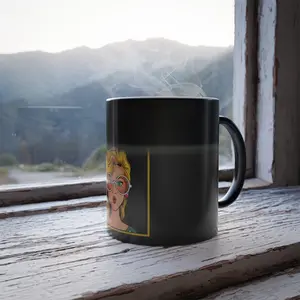 Girls Color Morphing Mug, Heat-Reactive Ceramic Cup with Sturdy C-Shaped Handle