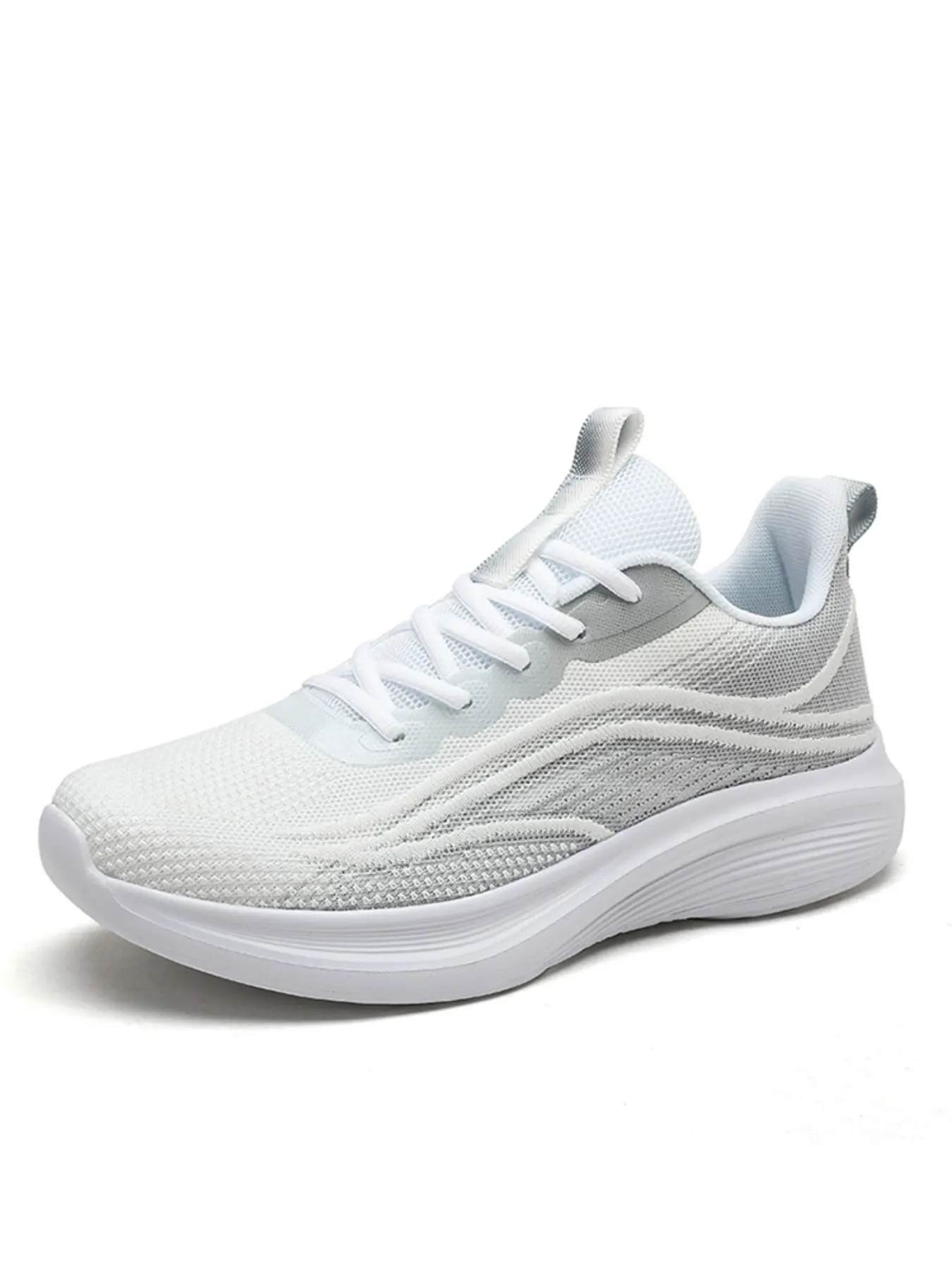 Unisex Breathable Mesh Knitted Running Shoes, Ideal for Walking & Fitness, Durable Sporty Design, Medium Width, Flyknit Upper, All-Season Comfort