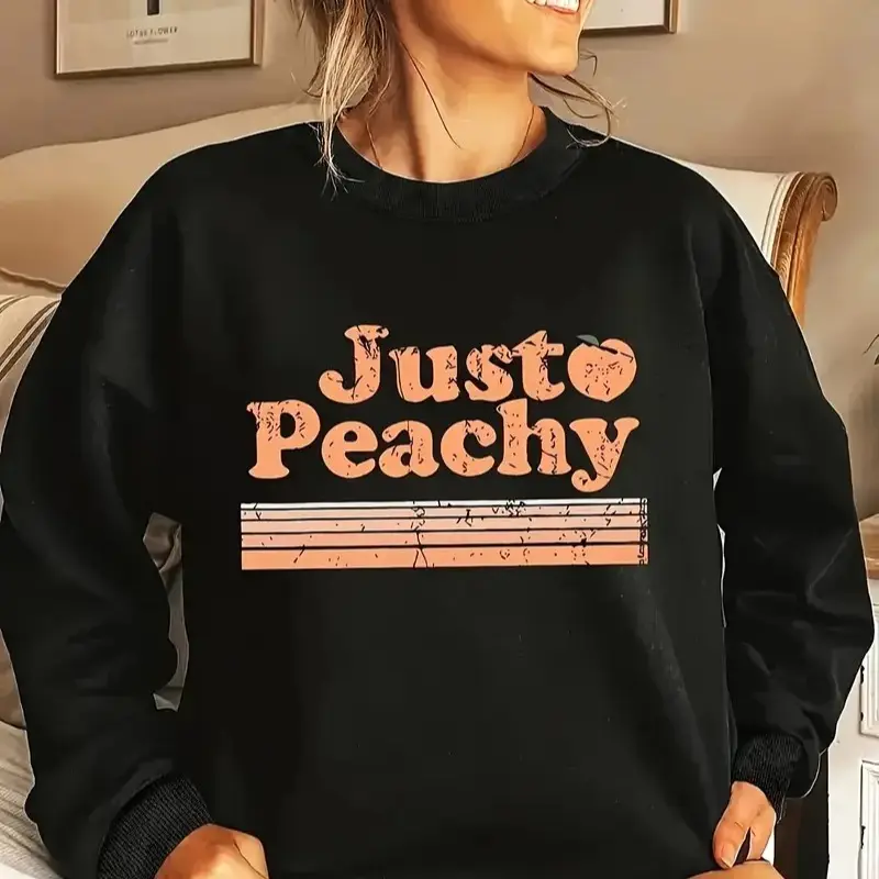 [ Sale off to 50% ] + [ Freeship ] Just Peaches sweatshirt Music Graphic Just Peachy Sweater