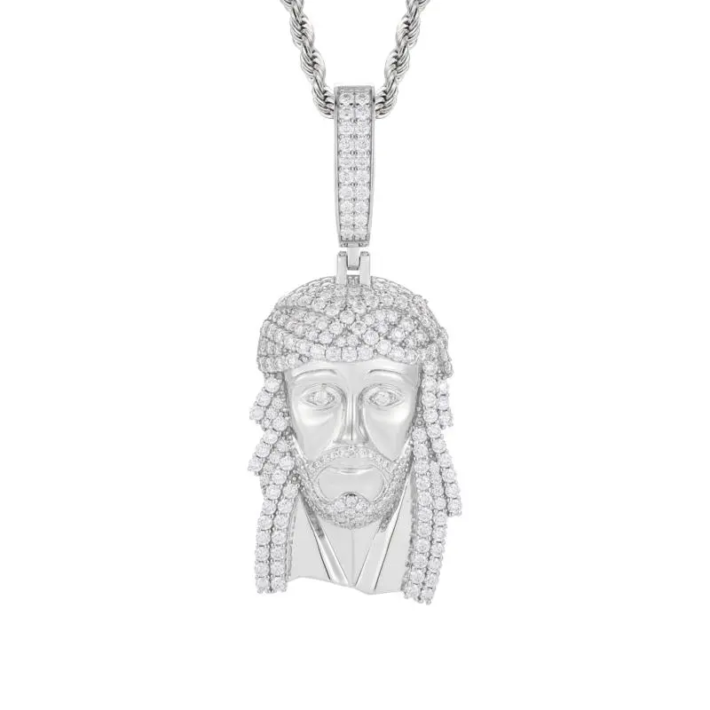 UCCIYO Jesus Pendant Pendant P664 18K Gold-Plated Jesus Pendant with Lab-Grown Moissanite S925 Sterling Silver Synthetic Moissanite Pendant Necklace for Women Men Hip Hop Jewelry Gift summerwins【#P664】