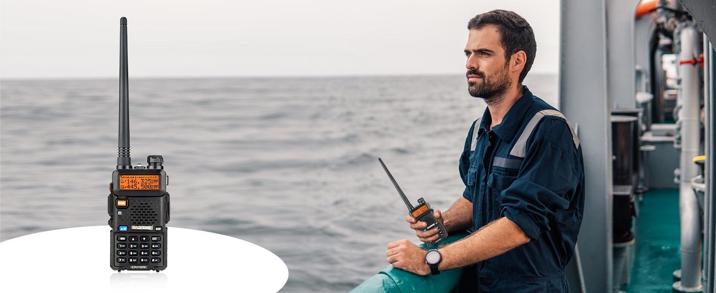 Baofeng UV-5R 8W Dual Band Two Way Radio Transceiver, USB Charging Long Range Supports CHIRP Portable Handheld Walkie Talkie, Wireless Electronic Gadgets, Digital Intercom, Compact, Device, Remote, Durable Handheld Ham Radio Transceiver