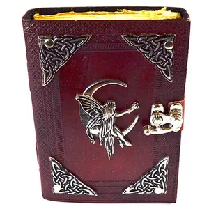 Fairy Leather Journal with Aged Paper & Latch – 4 1/2″ x 6 1/2″, Unlined