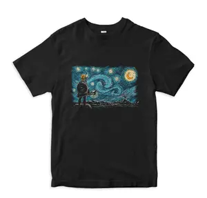 Vintage The Legend of Zelda Starry Night T-Shirt  Vincent van Gogh Shirt  Men's Women's Sizes  Cotton Tee- Vintage y2k tshirt Menswear Top