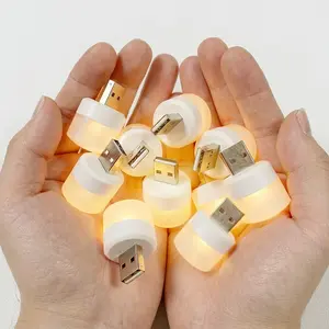 Mini USB Night Light Warm Eye Protection Reading Lamp, USB Plug Computer Mobile Power Charging LED Night Light, 10/20pcs