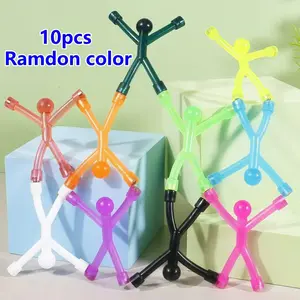10Pcs Colorful Flexible Magnetic Figurines, Versatile Fridge & Whiteboard Decor, Creative Magnetic Ornaments for Home & Office, Ideal Christmas, New Year & Valentine's Day Party Gifts