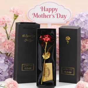 Artificial Rose Gift Box, 1 Count Elegant Realistic Rose with Gift Box, Decorative Flower for Home Party Wedding Anniversary Festival, Fruit