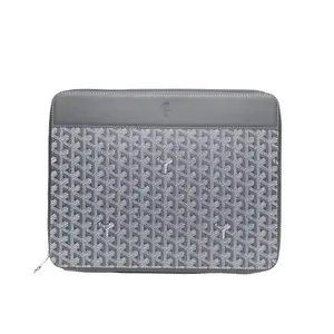 Pre-owned Goyard 【Alea】GOYARD Gray PVC Monogram Laptop P255130127