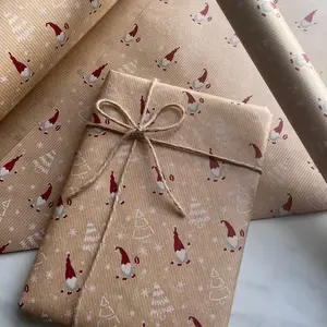 Wrapping Paper Christmas Scandi Gonk Gnome  Festival Gift Wrap, Labubu Xmas Elves Wrapping Paper Custom Gift Wrap sent as Roll or Sheet Merry Christmas paper