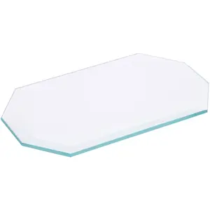 Plymor 3" x 5" Long Octagon, 5mm Thick Beveled Clear Glass