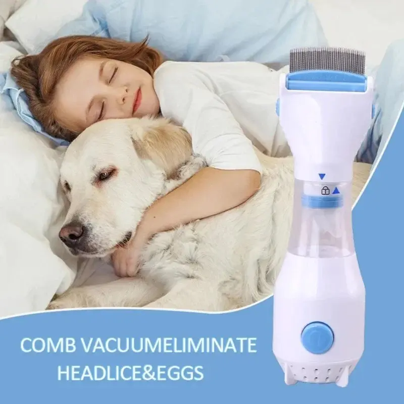 3-in-1 Stainless Steel Chemical-Free Electric Pet Grooming Comb - Dog & Cat Grooming Tool for Flea Removal, Lice Elimination, Hair Cleaning, Puppy Accessories
