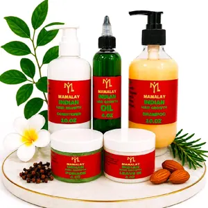 Mamalay indian hair growth products sets 5,Shampoo and conditioner, hair leave in, indian hair growth pomade,,and indian hair growth oil
