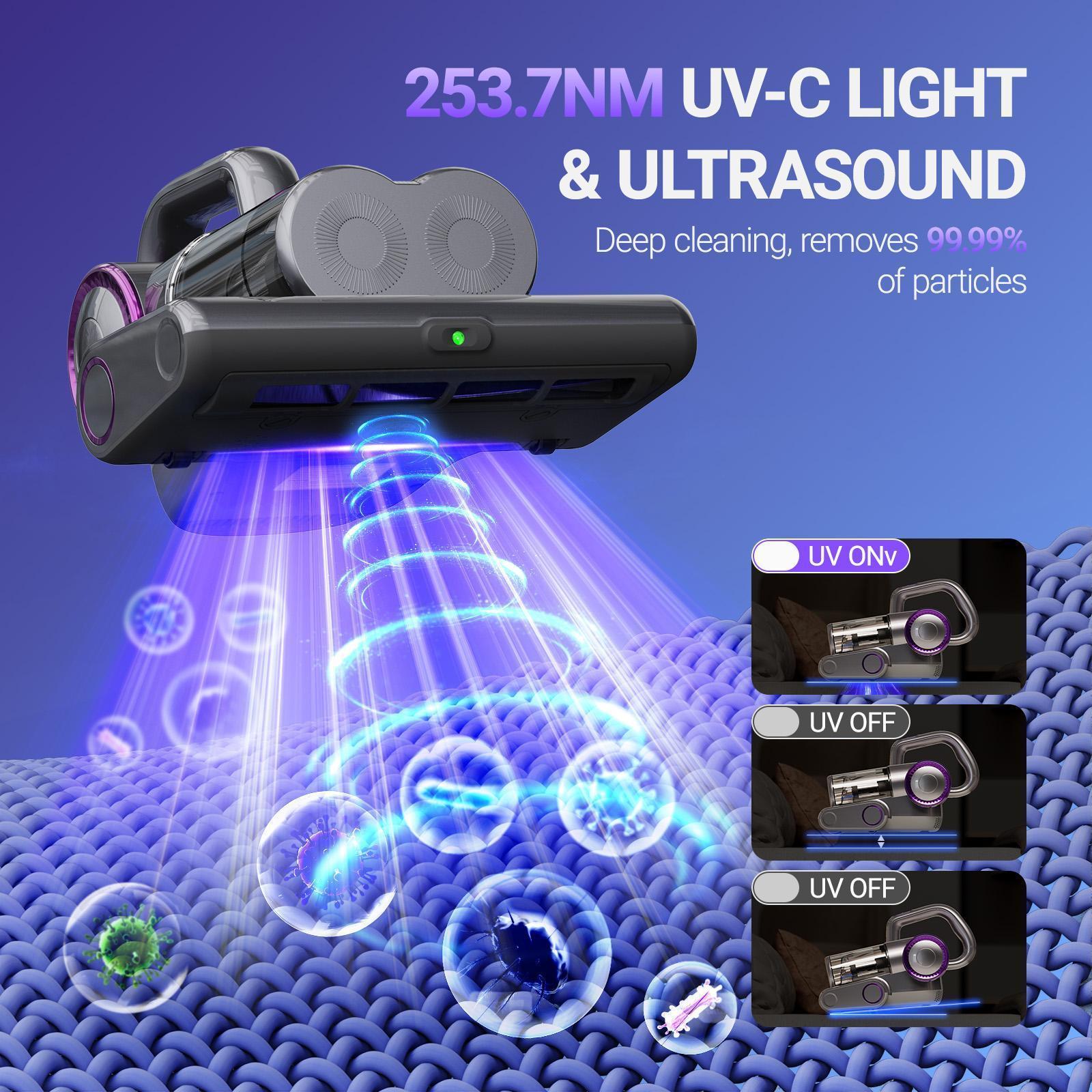 FEPPO Mattress Vacuum Cleaner - 120V Built-In Filter Cleaning Machine with UV-C Light, Powerful Suction for Dust Mite Removal on Beds, Sofas | Household Items, Room Gadgets, Upholstery,back to school,back to school haul FEPPO Mattress Vacuum Cleaner - 120V Built-In Filter Cleaning Machine with UV-C Light, Powerful Suction for Dust Mite Removal on Beds, Sofas | Household Items, Room Gadgets, Upholstery,back to school,back to school haul
