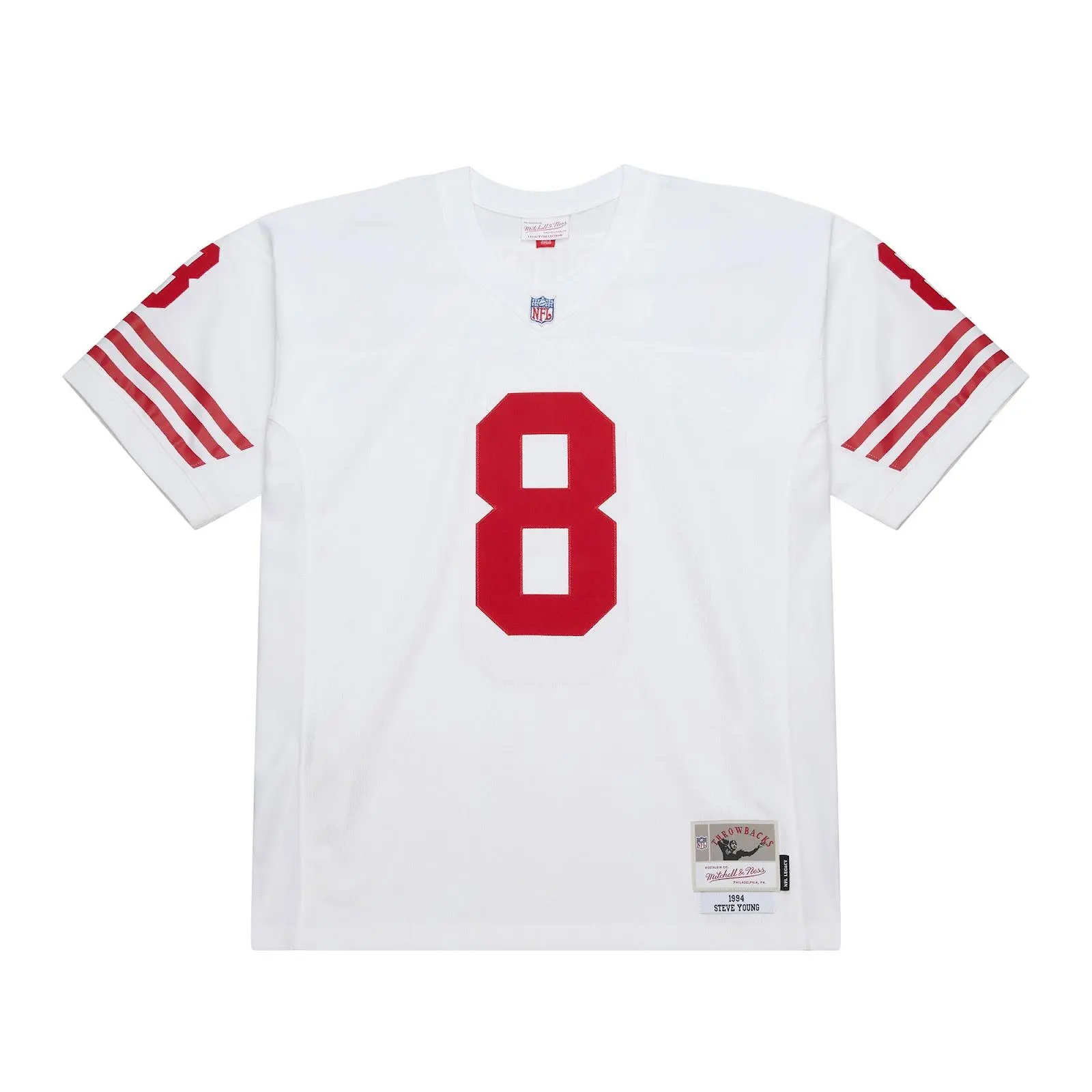 Steve Young San Francisco 49ers 1994 White Legacy Jersey NFL Throwback Mitchell & Ness