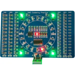 Soldering Practice DIY Kit, SMD SMT Welding Practice Soldering Skill  Board EK7026