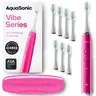 Vibe Series Sonic Whitening Toothbrush 40,000 VPM, 8 Brush Heads, Wireless Charging, Lightweight, Waterproof, Rechargeable Electric | AquaSonic
