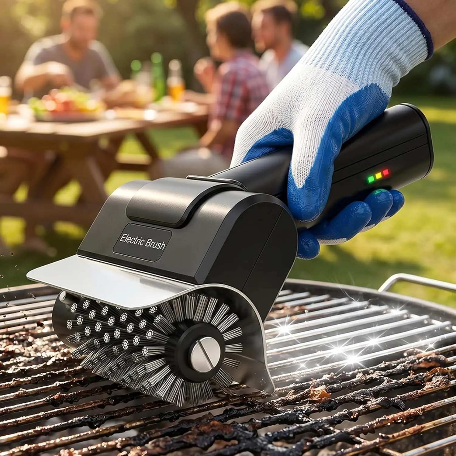 【Father's Day Gift】Electric Grill Brush for Outdoor, 2026 TikTok BBQ Grill Cleaner,Wireless Electric BBQ Brush Cleaner, Rechargeable, 1200 Rpm, 100 Minutes Runtime, Outdoor Grill Cleaning Tool