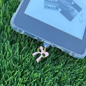 Dust Plug Charm Type C - Pink Bow Design for Kindle Cases and Accessories