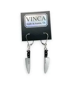 Chef's Knife Dangle Earrings