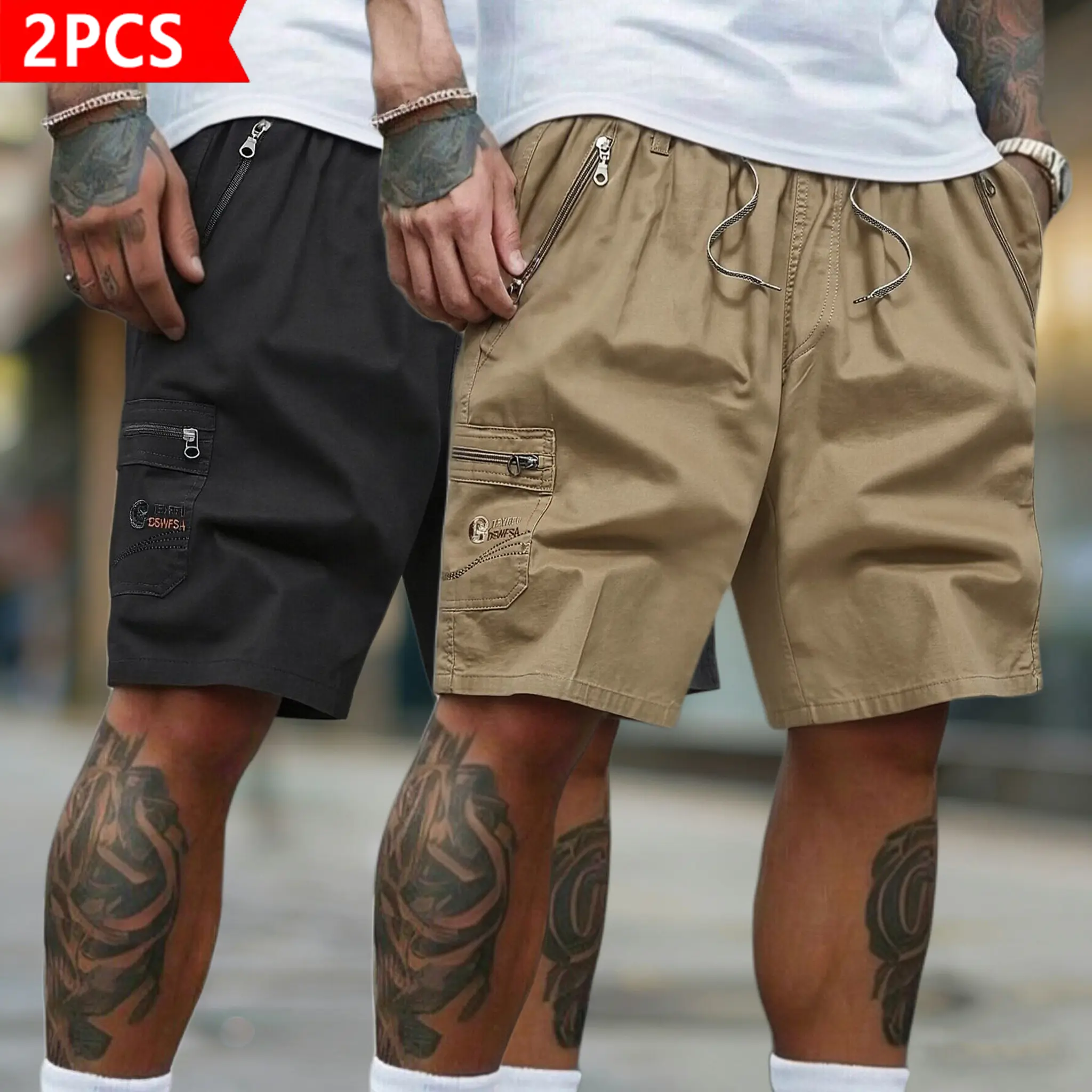 2-Pack: Black + Khaki