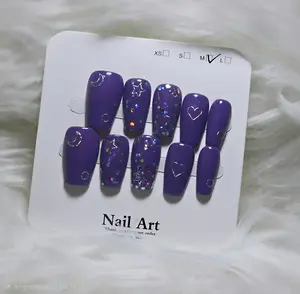 Celestial Purple Nails